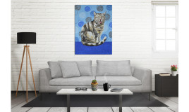 Авторская картина Кот с языком